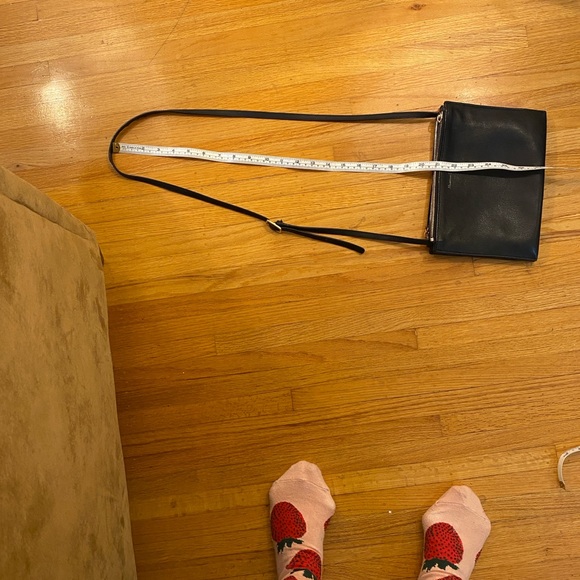 Massimo Dutti Elegant Black Crossbody Bag Zippered Pockets - Picture 12 of 13